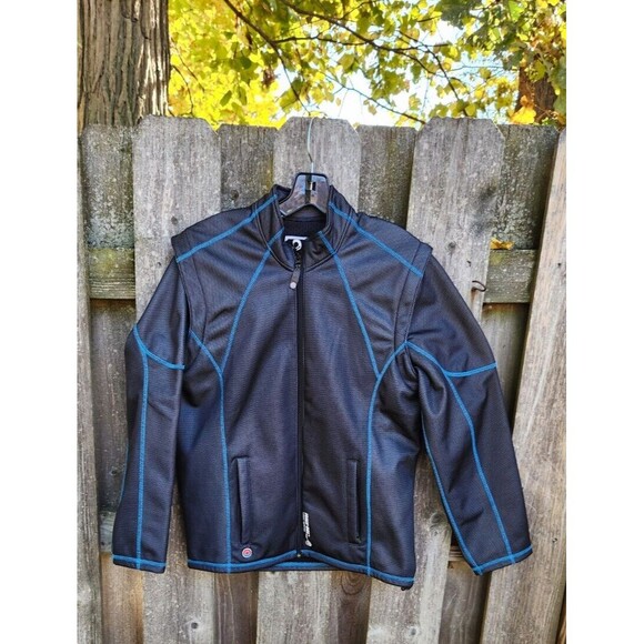Freeze Out Thermal Protection Mens Small Moto Jacket Full Zip Detach Sleeves - Picture 2 of 15